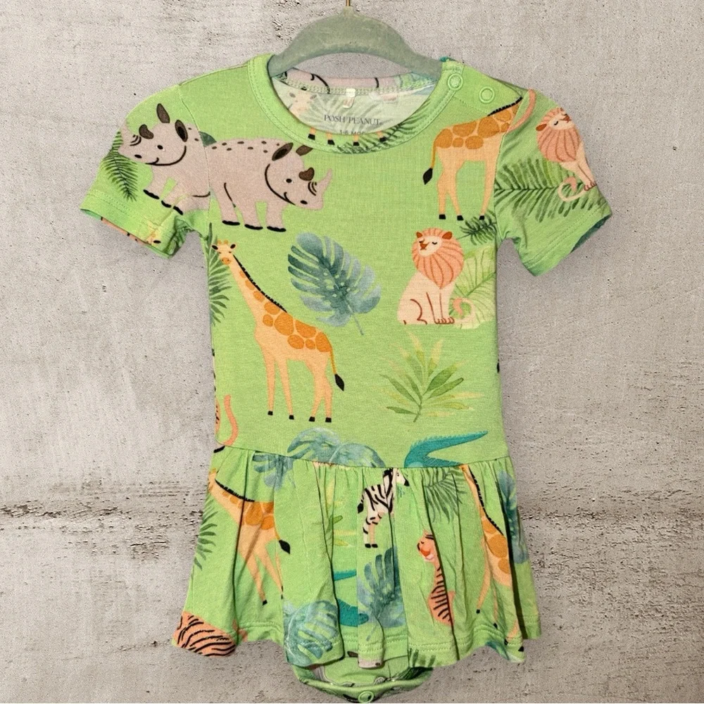 Posh Peanut Bamboo Twirl Skirt Bodysuit | size 3-6 months - Picture 3 of 7